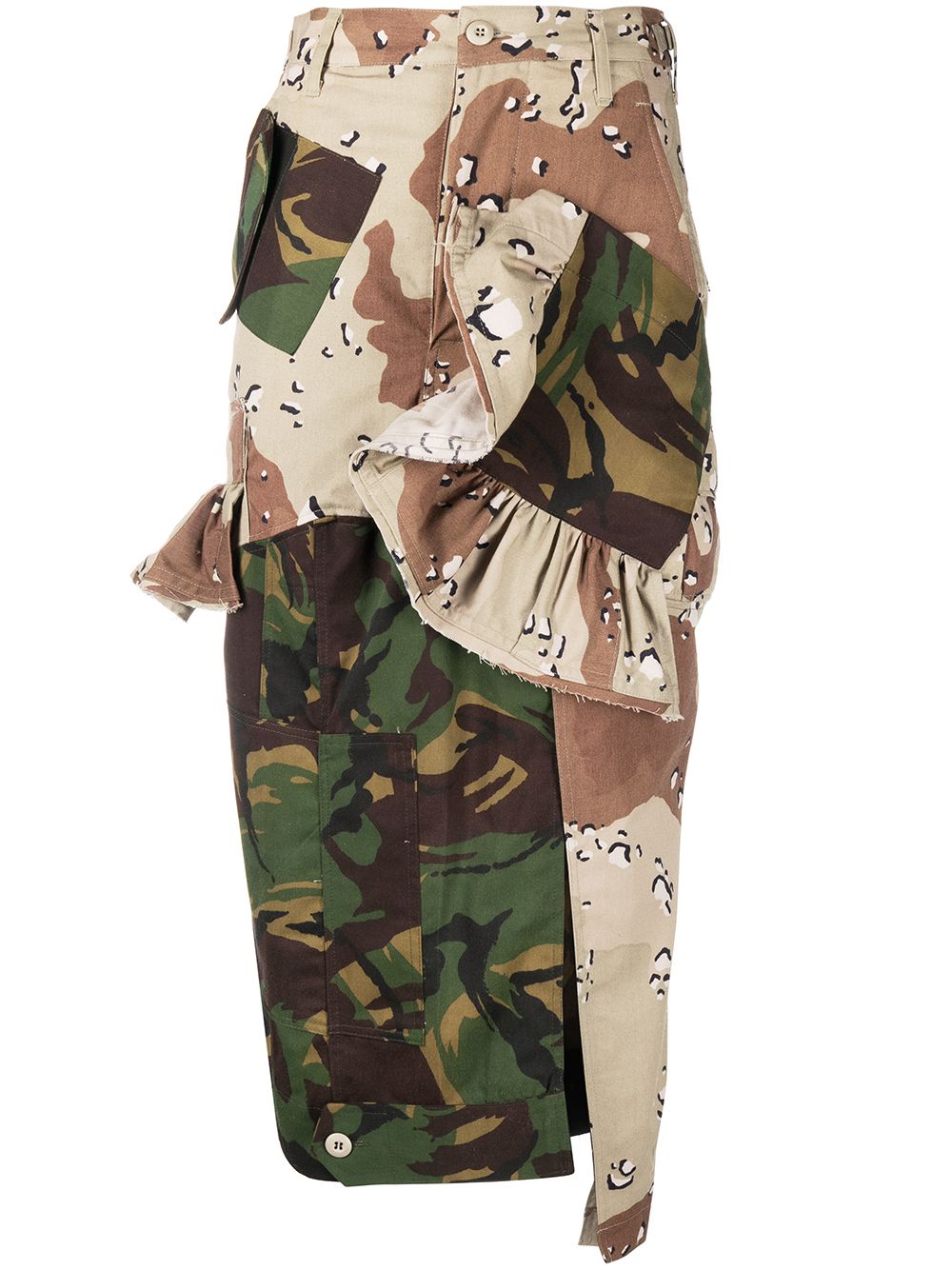 Preen By Thornton Bregazzi patchwork camouflage-print pencil skirt - Green von Preen By Thornton Bregazzi