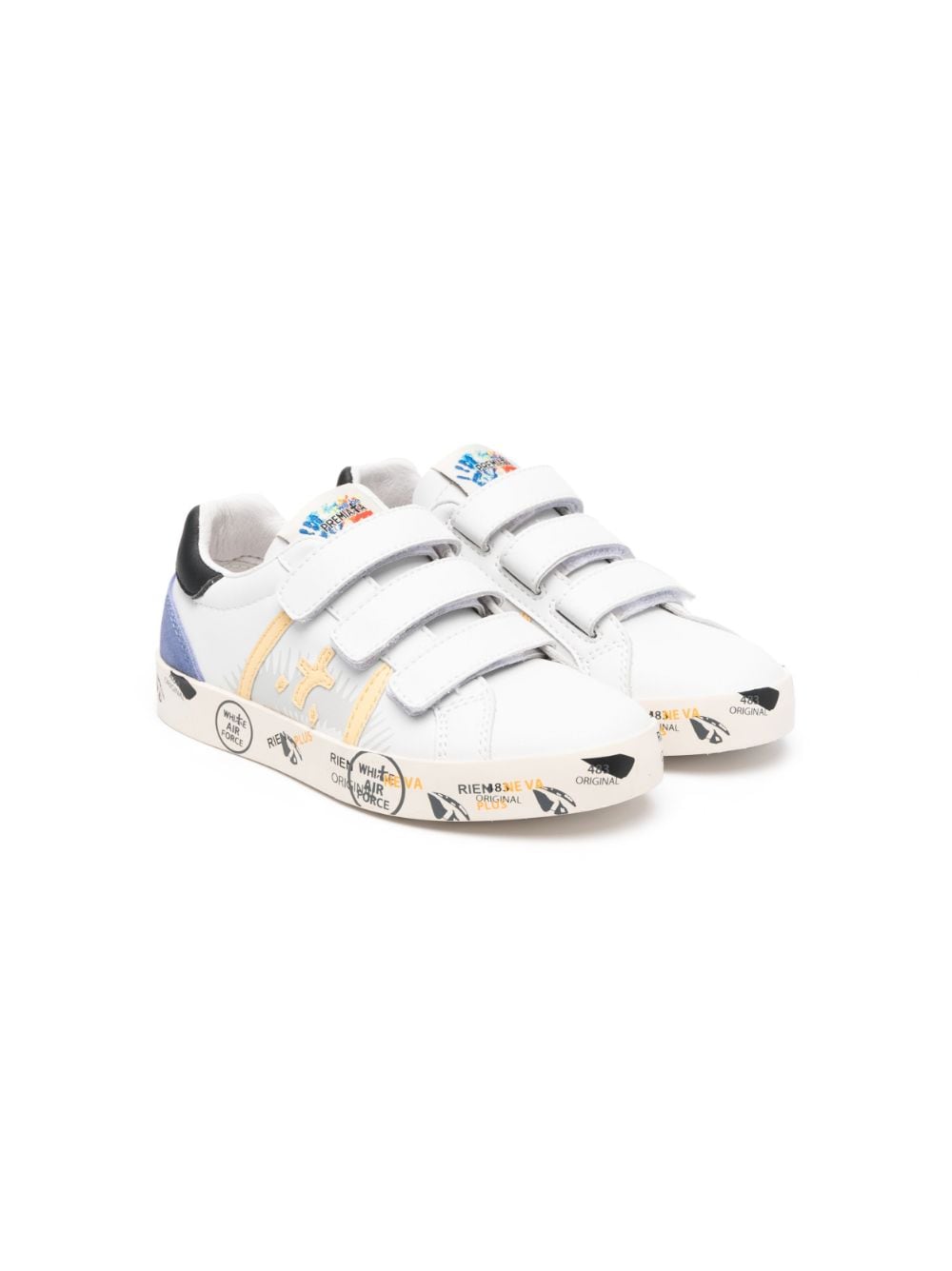 Premiata Kids Andy touch-strap leather sneakers - White von Premiata Kids