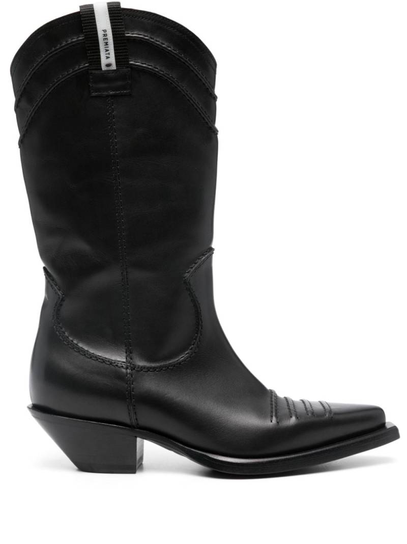 Premiata 45mm leather cowboy boots - Black von Premiata