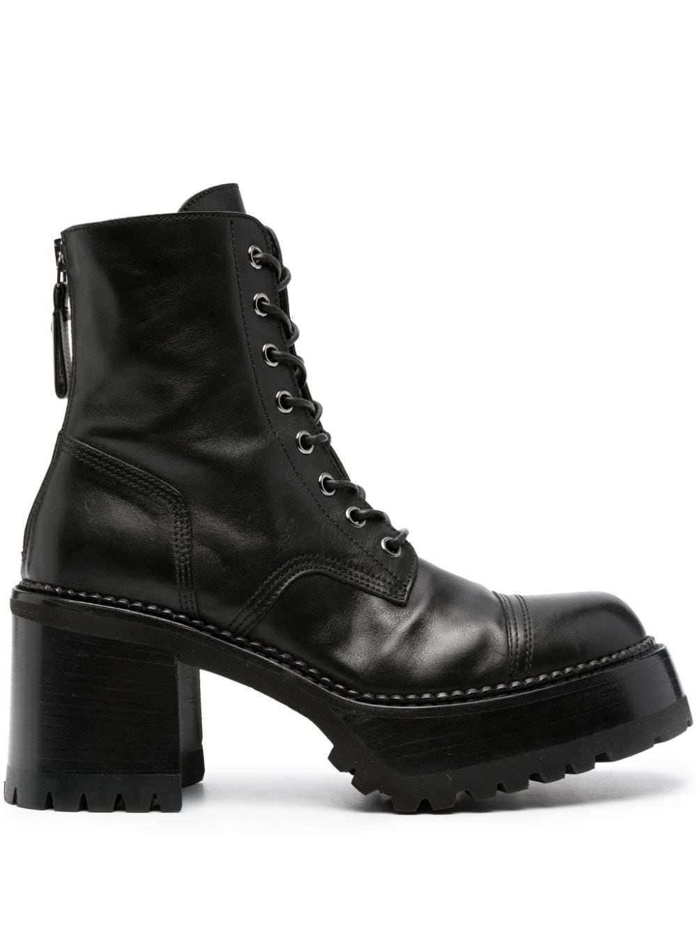 Premiata 80mm lace-up leather boots - Black von Premiata