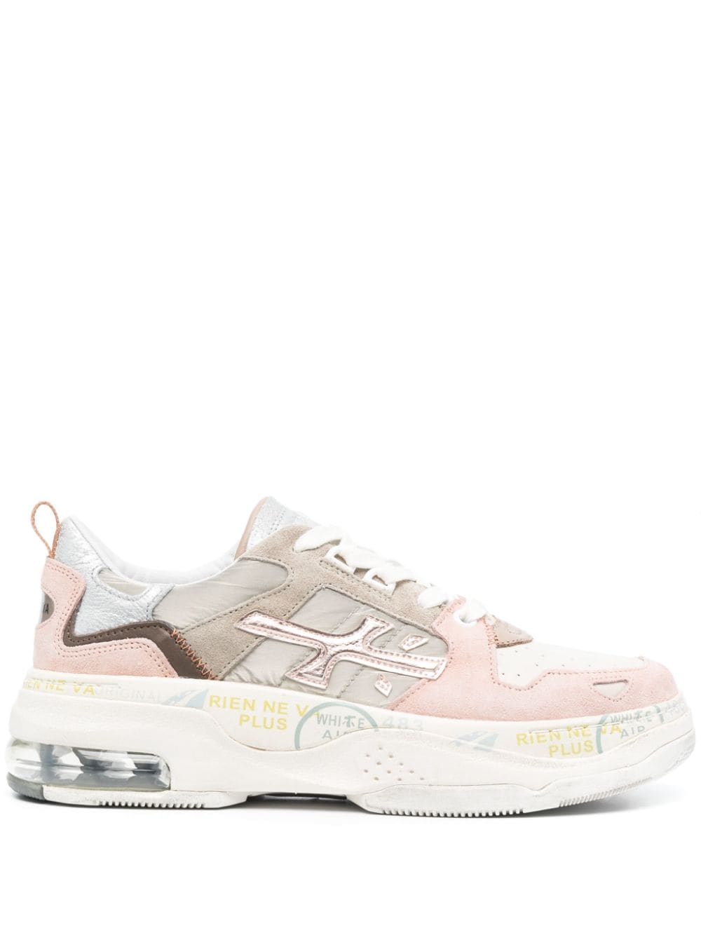 Premiata Drake logo-patch sneakers - Pink von Premiata