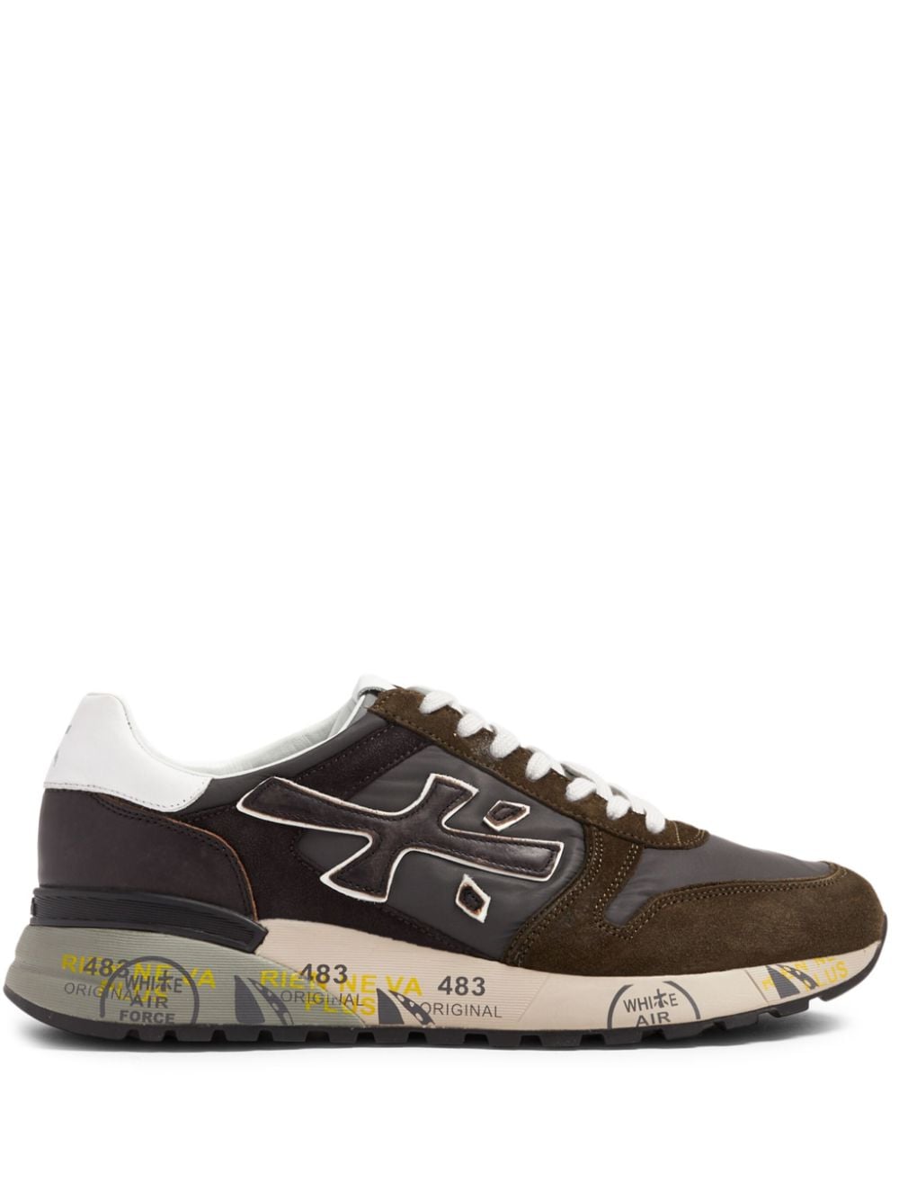 Premiata Mick logo-print suede sneakers - Brown von Premiata