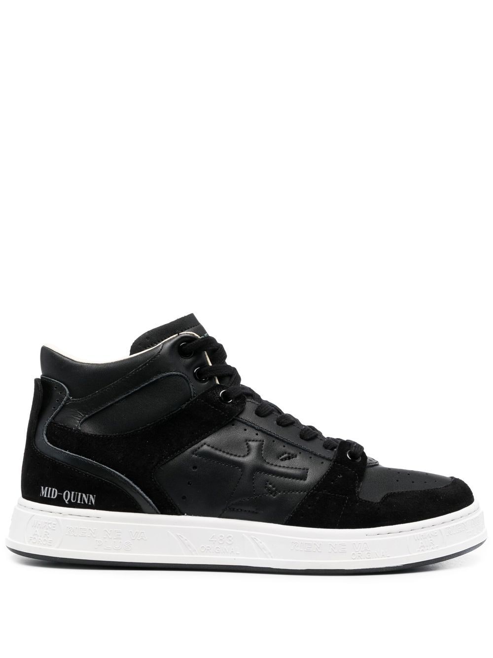 Premiata Quinn high-top leather sneakers - Black von Premiata