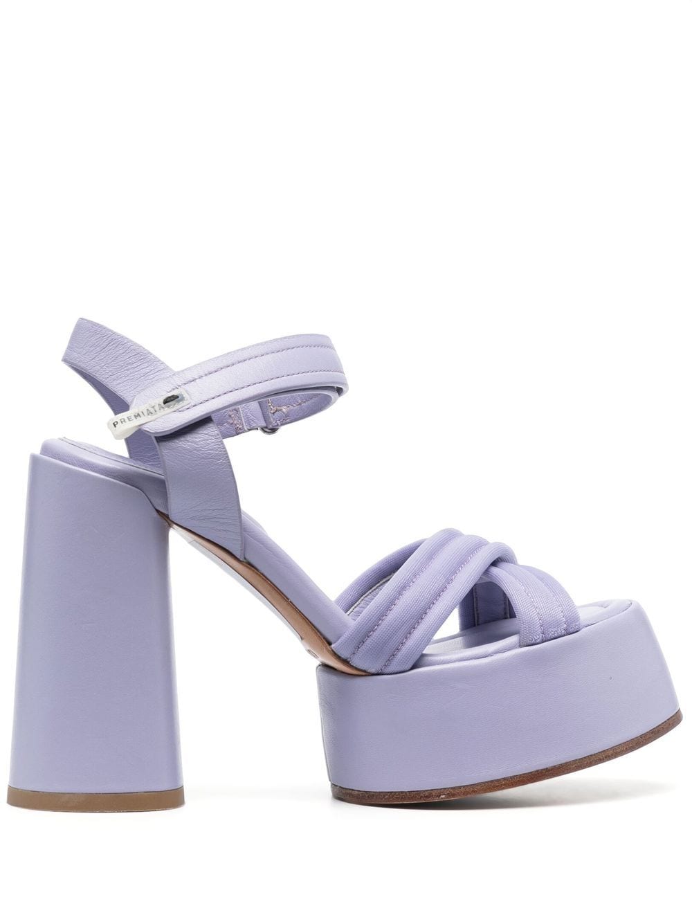 Premiata crossed strap leather platform sandals - Purple von Premiata