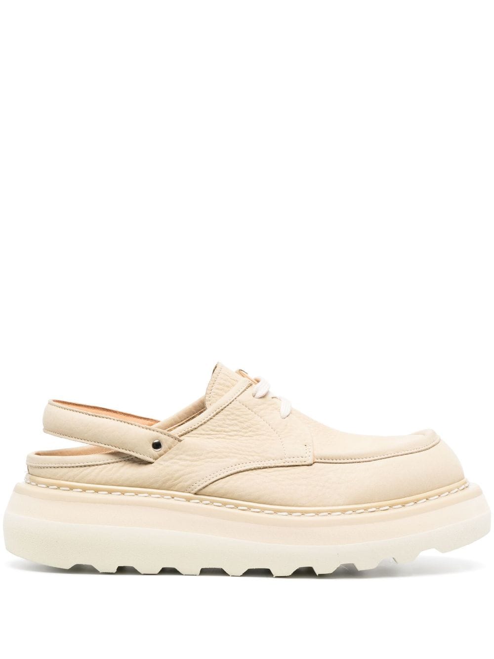 Premiata ridged flatform leather shoes - Neutrals von Premiata