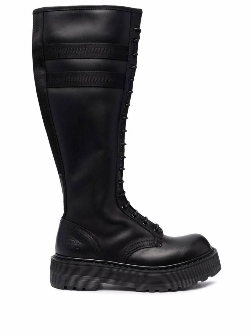 Premiata striped knee-high boots - Black von Premiata