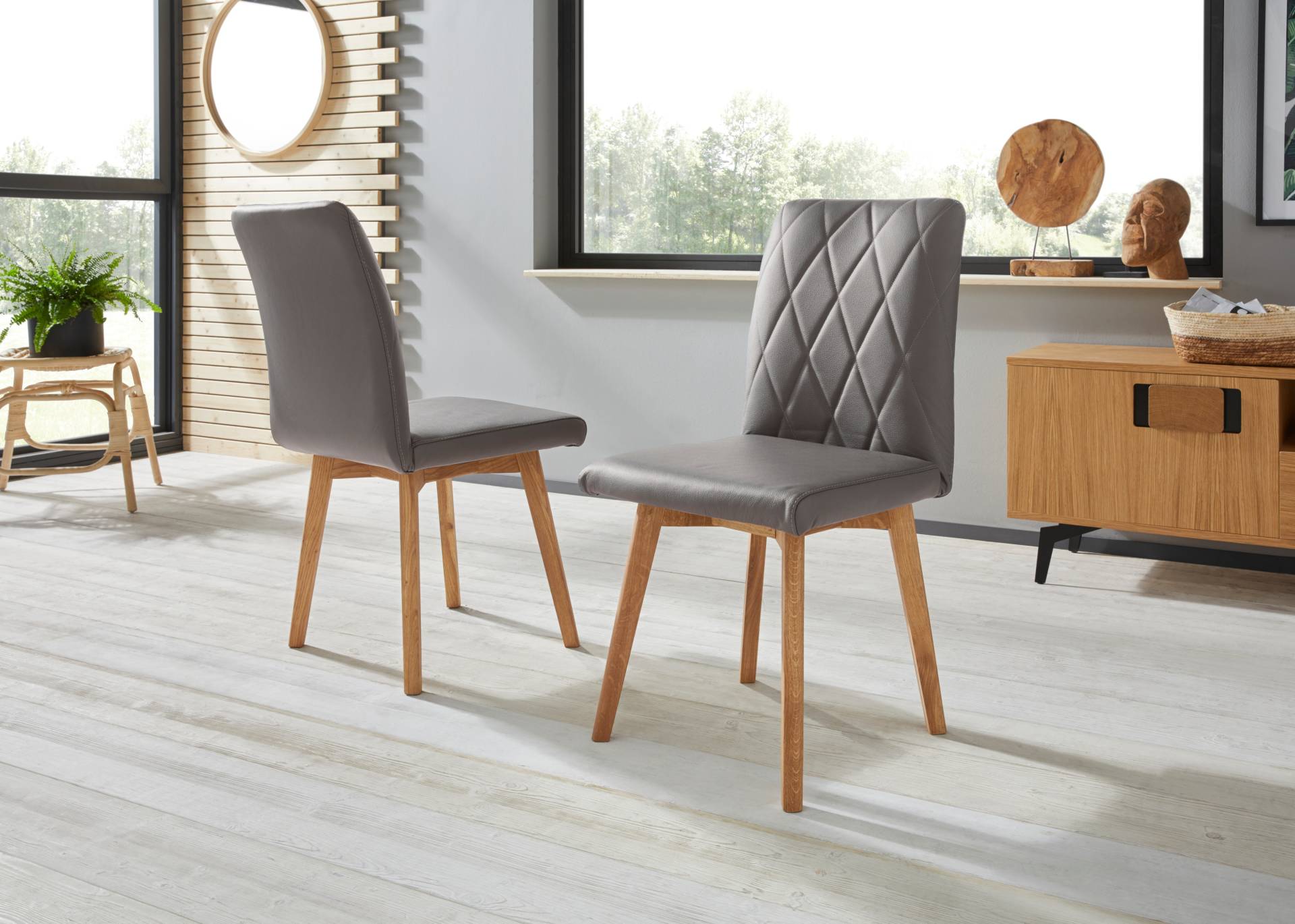 Home affaire Esszimmerstuhl »Brest«, (Set), 2 St., Leder, Gestell aus Eiche Massivholz geölt Home affaire Esszimmerstuhl »Brest«, (Set), 2 St., Leder, Gestell aus Eiche Massivholz geölt von home affaire