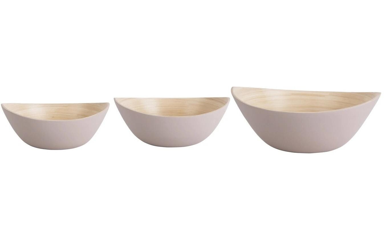 Present Time Schale »Puro Oval 3-teilig Grau«, aus Holz Present Time Schale »Puro Oval 3-teilig Grau«, aus Holz von Present Time