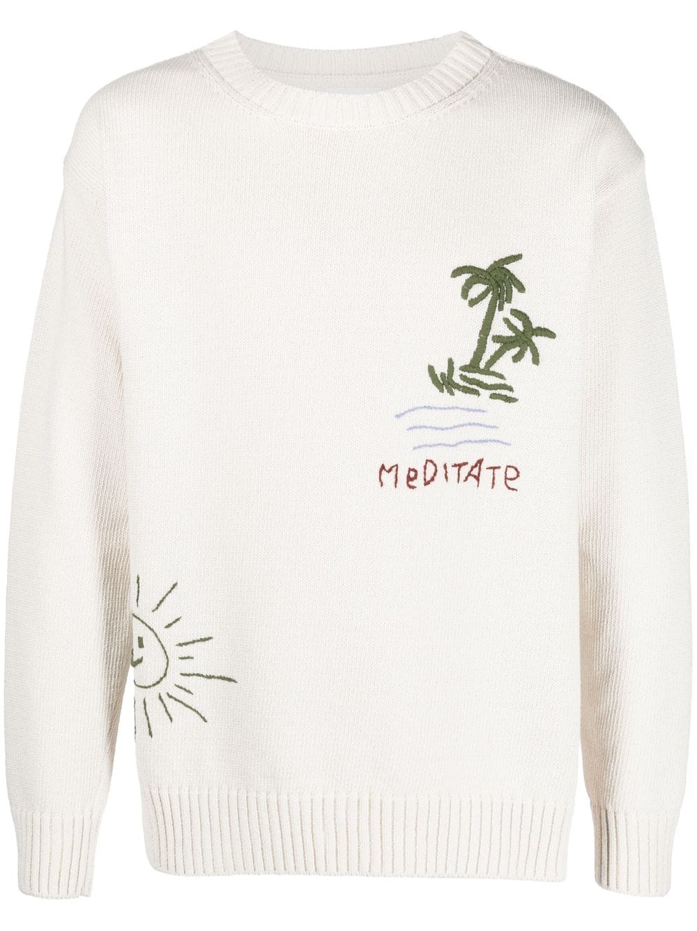 President’S logo-print knitted sweatshirt - Neutrals von President’S