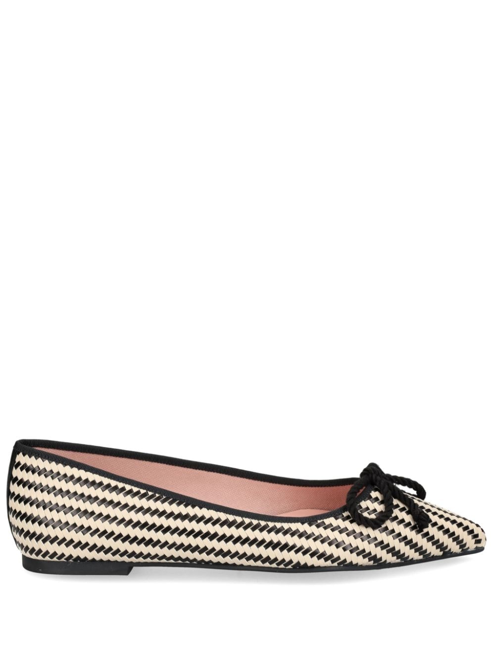 Pretty Ballerinas striped ballerina shoes - Black von Pretty Ballerinas