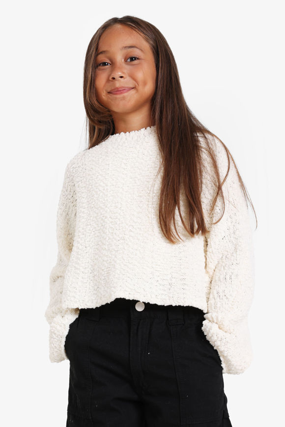 Pretty Mess Crop Feinstrickpullover | Offwhite | Mädchen  | 10 von Pretty Mess