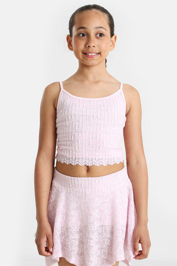 Pretty Mess Crop Spitzentop | Pink | Mädchen  | 8 von Pretty Mess