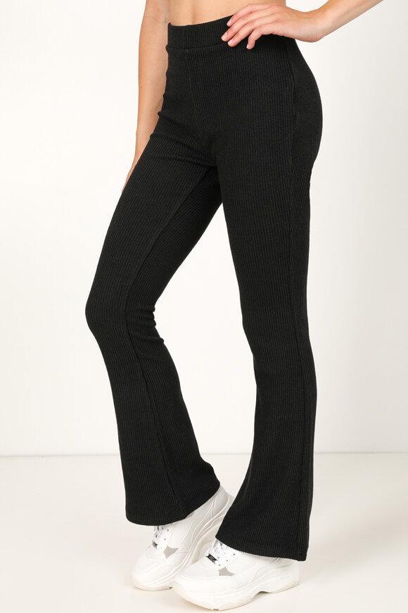 Pretty Mess Gerippte Bootcut Leggings | Schwarz | Mädchen  | 10 von Pretty Mess