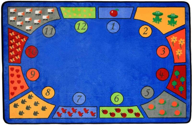 Primaflor-Ideen in Textil Kinderteppich »BILDER & ZAHLEN«, rechteckig, 5 mm Höhe, Spiel- und Lernteppich, Zahlenverständnis lernen, Kinderzimmer von Primaflor-Ideen in Textil