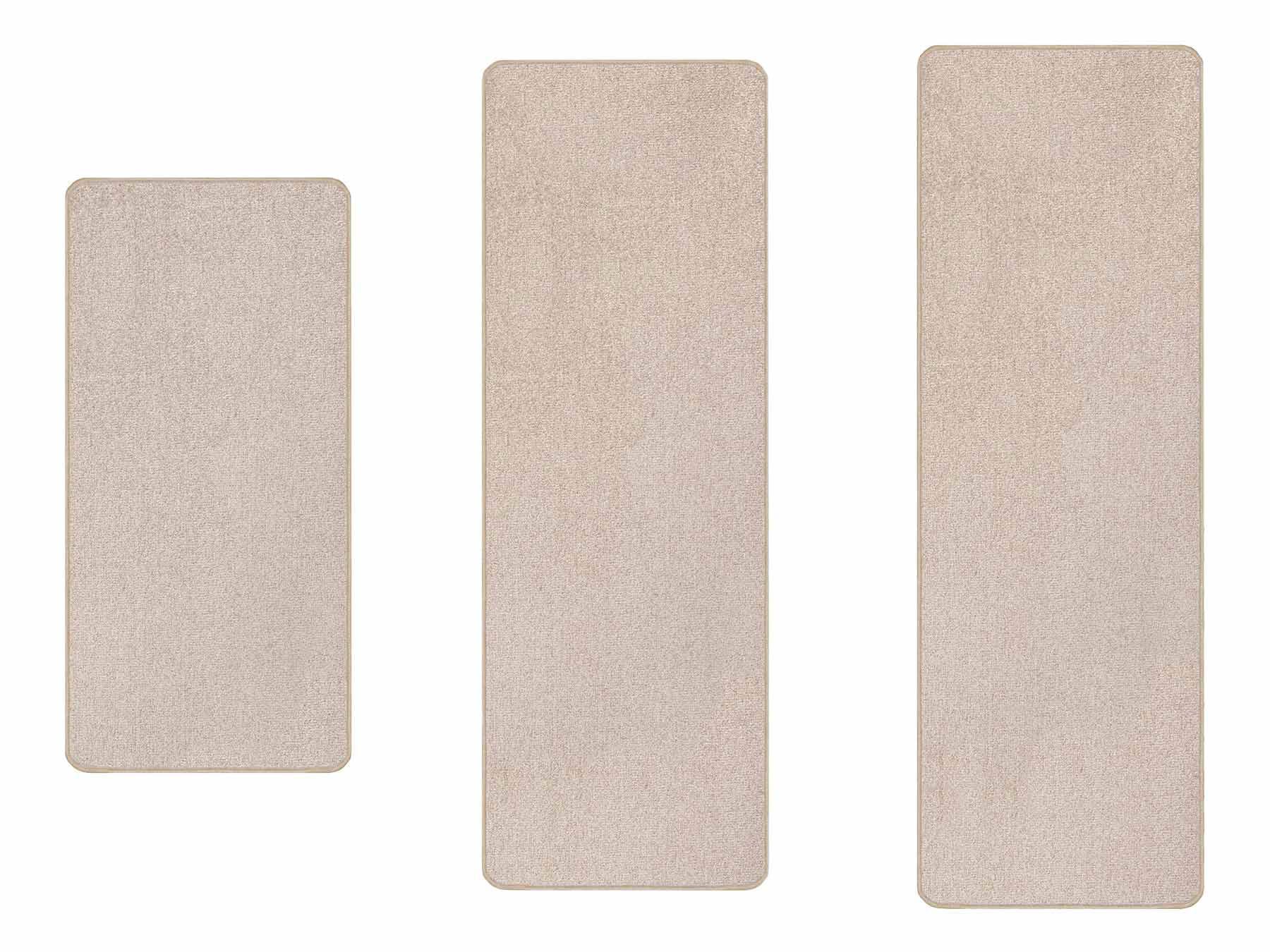 Primaflor-Ideen in Textil Bettumrandung »MANILA«, (3 tlg.), Bettvorleger, Kurzflor, Uni Farben, Läufer-Set für das Schlafzimmer von Primaflor-Ideen in Textil