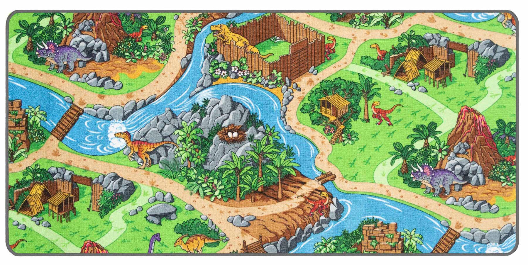 Primaflor-Ideen in Textil Kinderteppich »DINO«, rechteckig, 6,5 mm Höhe, Strassen-Spiel-Teppich, Motiv Dinosaurier, Kinderzimmer Primaflor-Ideen in Textil Kinderteppich »DINO«, rechteckig, 6,5 mm Höhe, Strassen-Spiel-Teppich, Motiv Dinosaurier, Kinderzimmer von Primaflor-Ideen in Textil