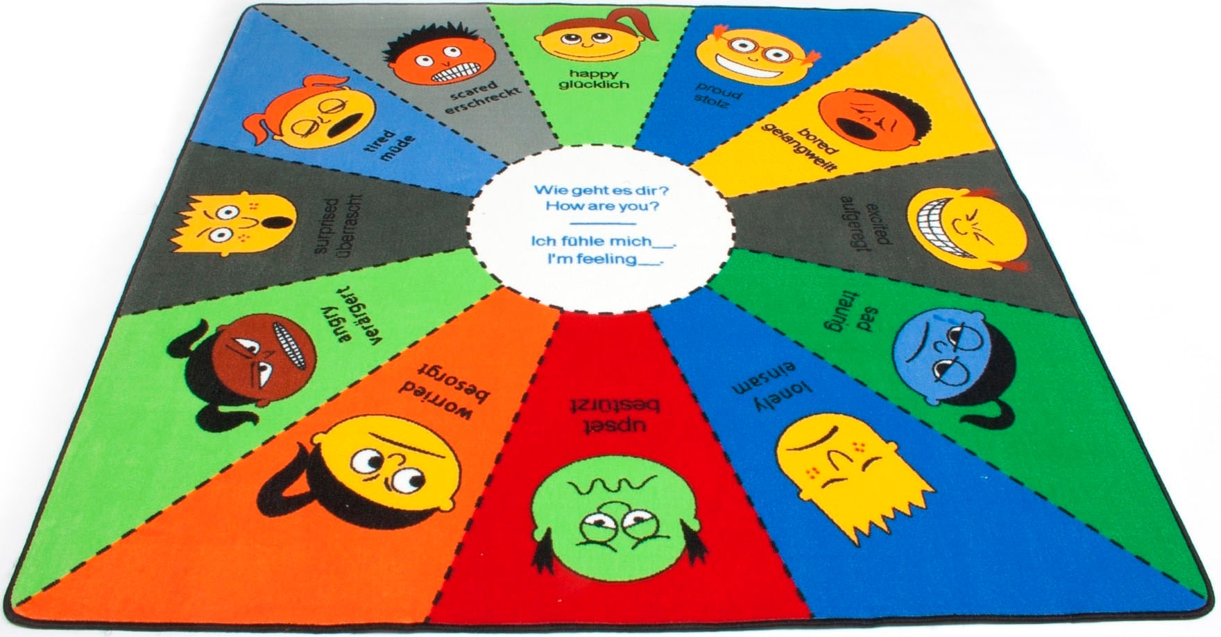 Primaflor-Ideen in Textil Kinderteppich »EMOTIONS«, rechteckig, Spiel- und Lernteppich, Emotionen lernen, Kinderzimmer von Primaflor-Ideen in Textil