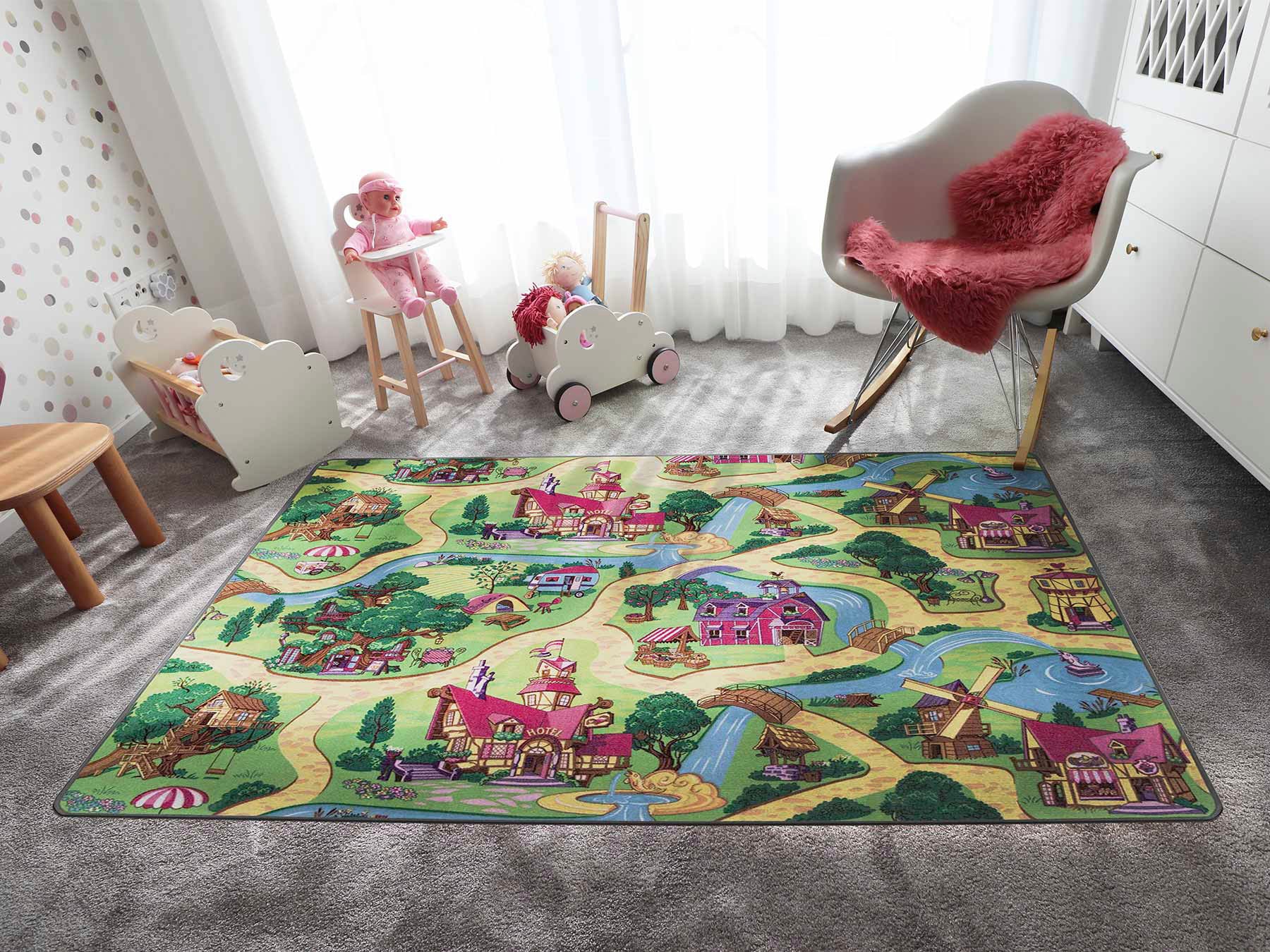 Primaflor-Ideen in Textil Kinderteppich »Spielteppich CANDY TOWN«, rechteckig von Primaflor-Ideen in Textil