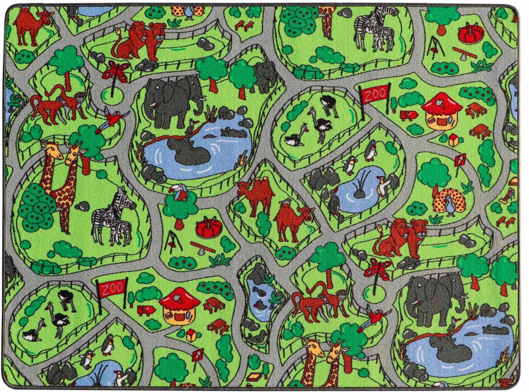 Primaflor-Ideen in Textil Kinderteppich »ZOO«, rechteckig, 5 mm Höhe, Strassen-Spiel-Teppich, Kinderzimmer Primaflor-Ideen in Textil Kinderteppich »ZOO«, rechteckig, 5 mm Höhe, Strassen-Spiel-Teppich, Kinderzimmer von Primaflor-Ideen in Textil