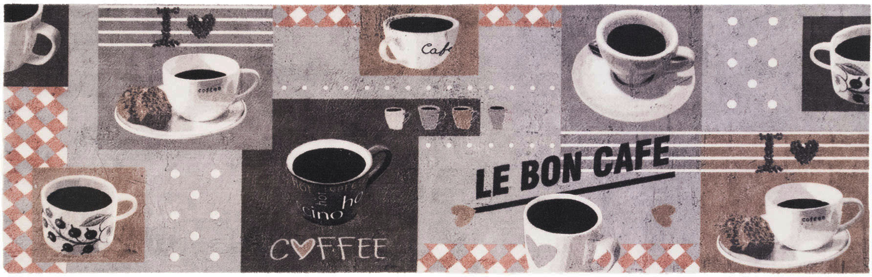 Primaflor-Ideen in Textil Küchenläufer »BON CAFE«, rechteckig, 5 mm Höhe, mit Schriftzug & Motiv Kaffee, rutschhemmend, waschbar, Küche Primaflor-Ideen in Textil Küchenläufer »BON CAFE«, rechteckig, 5 mm Höhe, mit Schriftzug & Motiv Kaffee, rutschhemmend, waschbar, Küche von Primaflor-Ideen in Textil