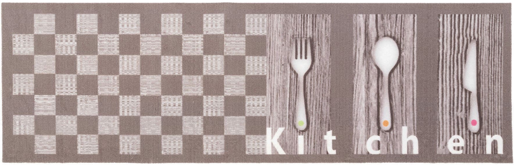 Primaflor-Ideen in Textil Küchenläufer »KITCHEN«, rechteckig, 5 mm Höhe, mit Schriftzug & Motiv Besteck, rutschhemmend, waschbar, Küche Primaflor-Ideen in Textil Küchenläufer »KITCHEN«, rechteckig, 5 mm Höhe, mit Schriftzug & Motiv Besteck, rutschhemmend, waschbar, Küche von Primaflor-Ideen in Textil