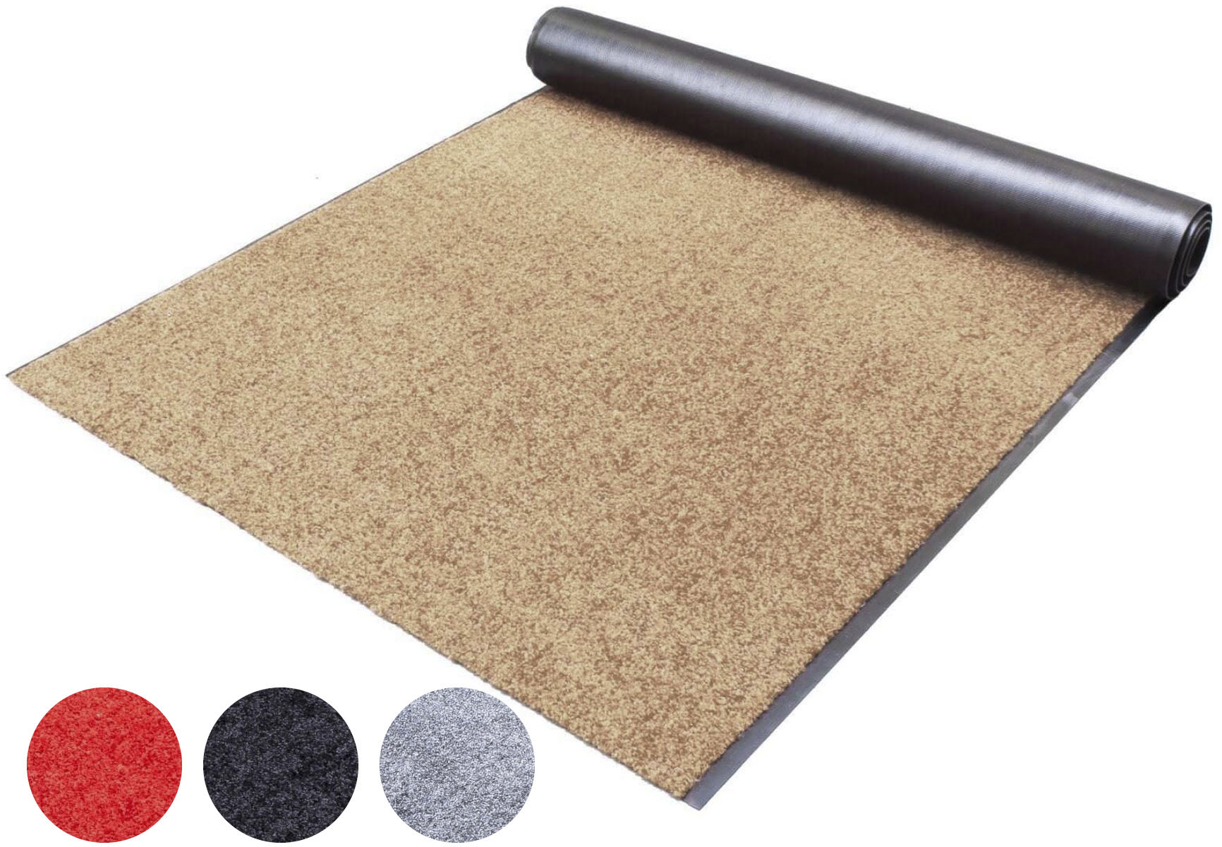 Primaflor-Ideen in Textil Läufer »Schmutzfangläufer CLEAN«, rechteckig, 9 mm Höhe, Schmutzfangmatte, Uni Farben, strapazierfähig, rutschhemmend, waschbar von Primaflor-Ideen in Textil