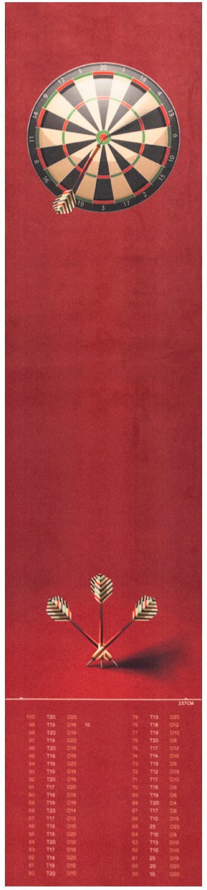 Primaflor-Ideen in Textil Läufer »Dartteppich BRISTOL, Made in Belgium«, rechteckig, 5 mm Höhe, Dartmatte mit offiziellem Spielabstand 237 cm, rutschhemmend von Primaflor-Ideen in Textil