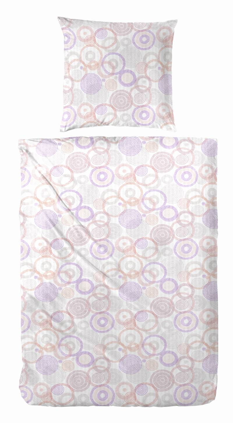 Primera Bettwäsche »Primera Soft-Seersucker-Bettwäsche Cirleane«, mit pastellfarbenen Kreisen von Primera