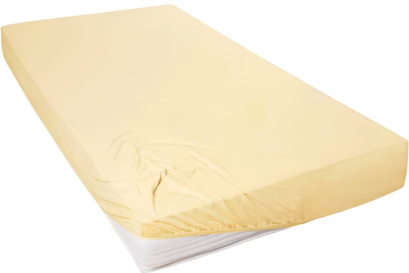 Primera Spannbettlaken »Mako-Feinjersey Spannbetttuch«, Geeignet für Standardmatratzen bis 22 cm, 100% Baumwolle von Primera