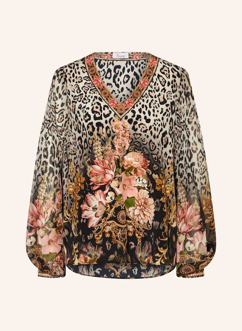 Princess Goes Hollywood Blusenshirt Aus Seide Mit Schmucksteinen braun von Princess GOES HOLLYWOOD