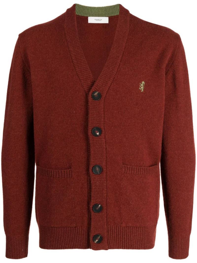 Pringle of Scotland V-neck lambswool cardigan - Red von Pringle of Scotland