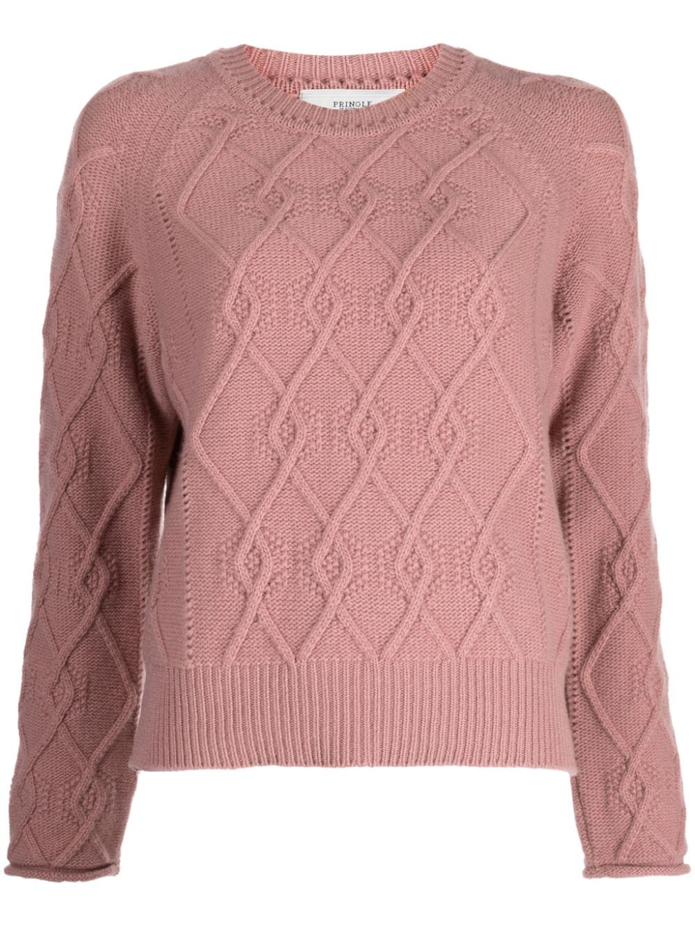 Pringle of Scotland cable-knit wool-blend jumper - Pink von Pringle of Scotland