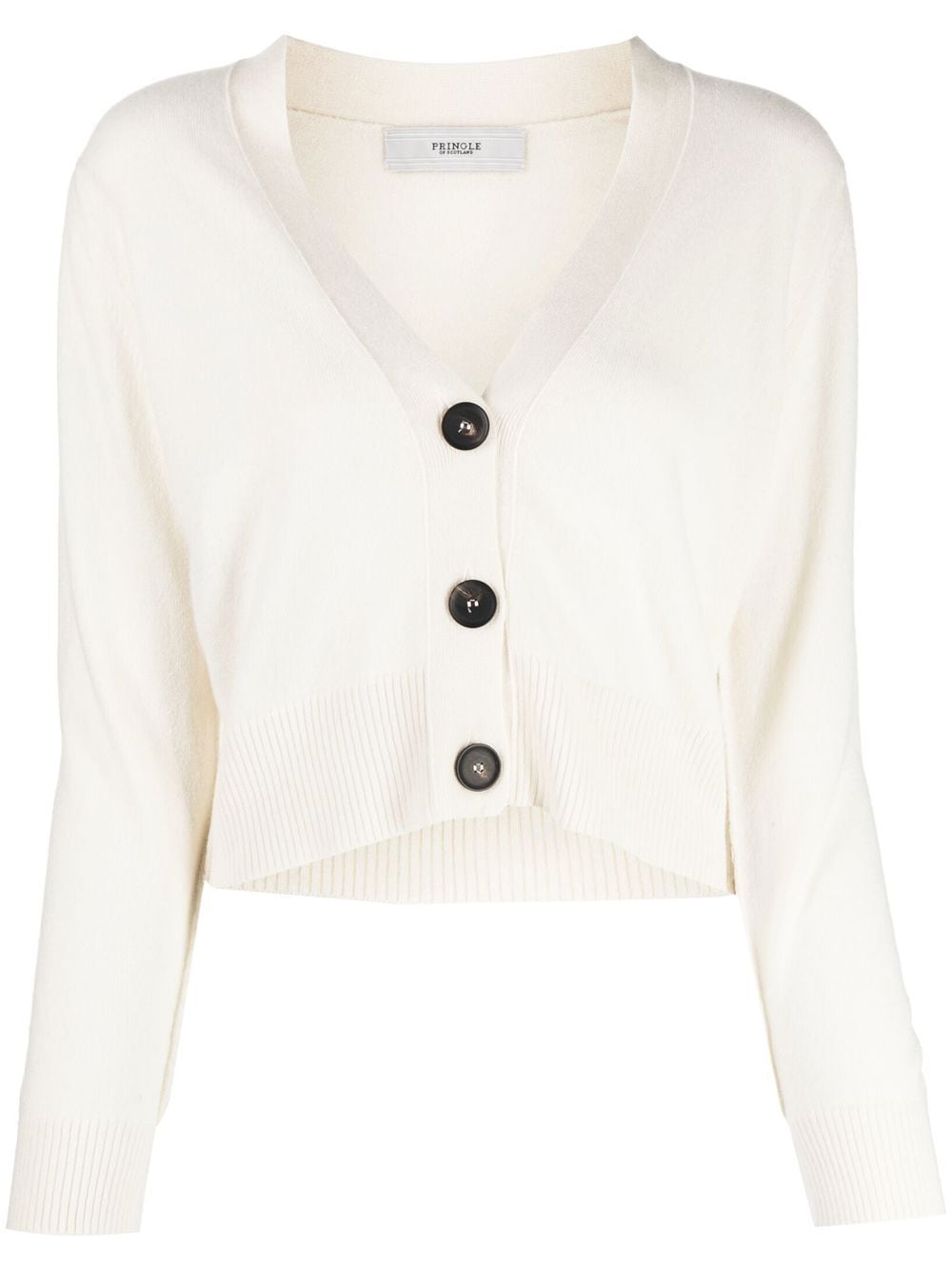 Pringle of Scotland cropped button-up cardigan - White von Pringle of Scotland