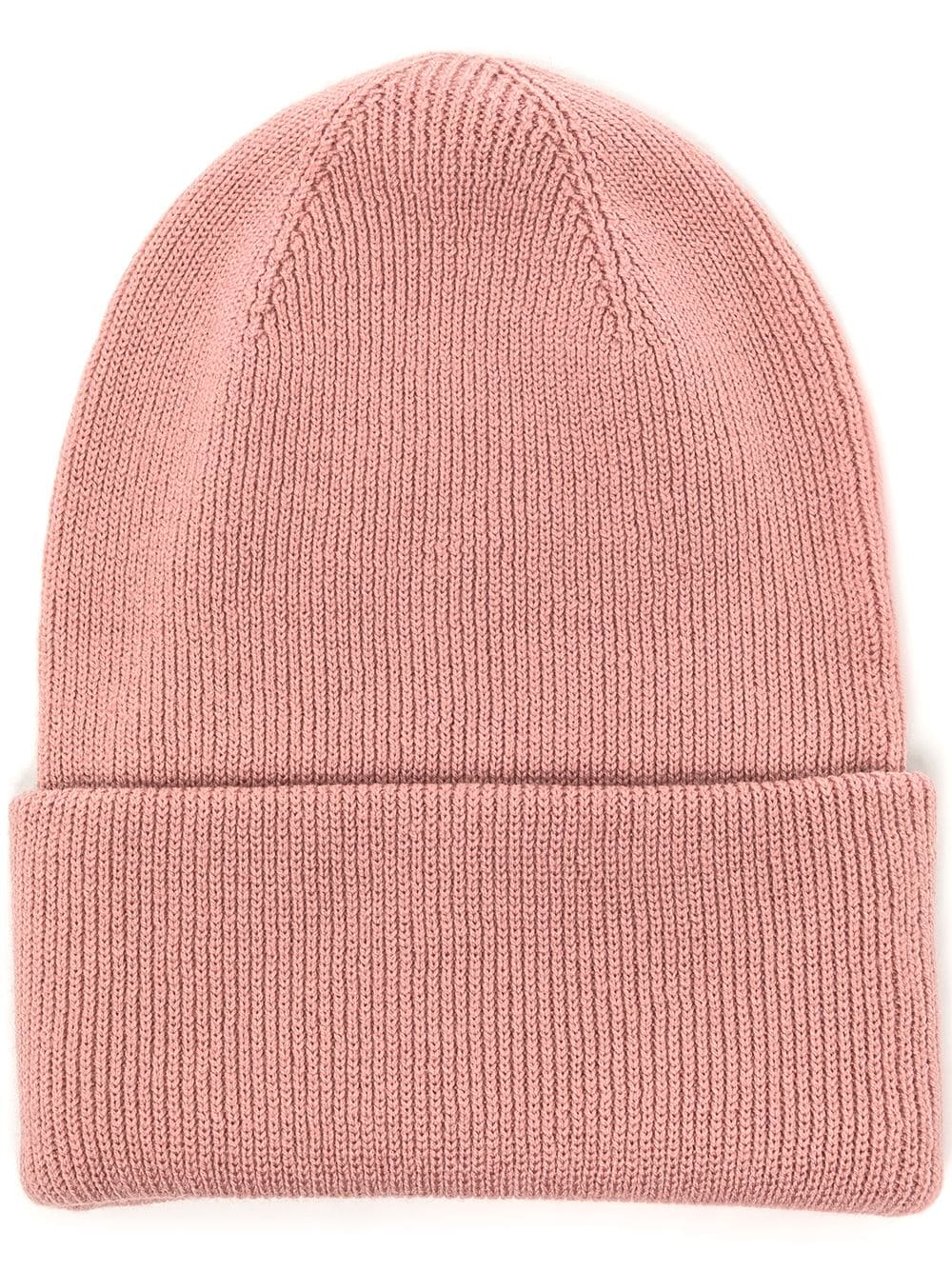 Pringle of Scotland double layer ribbed beanie - Pink von Pringle of Scotland