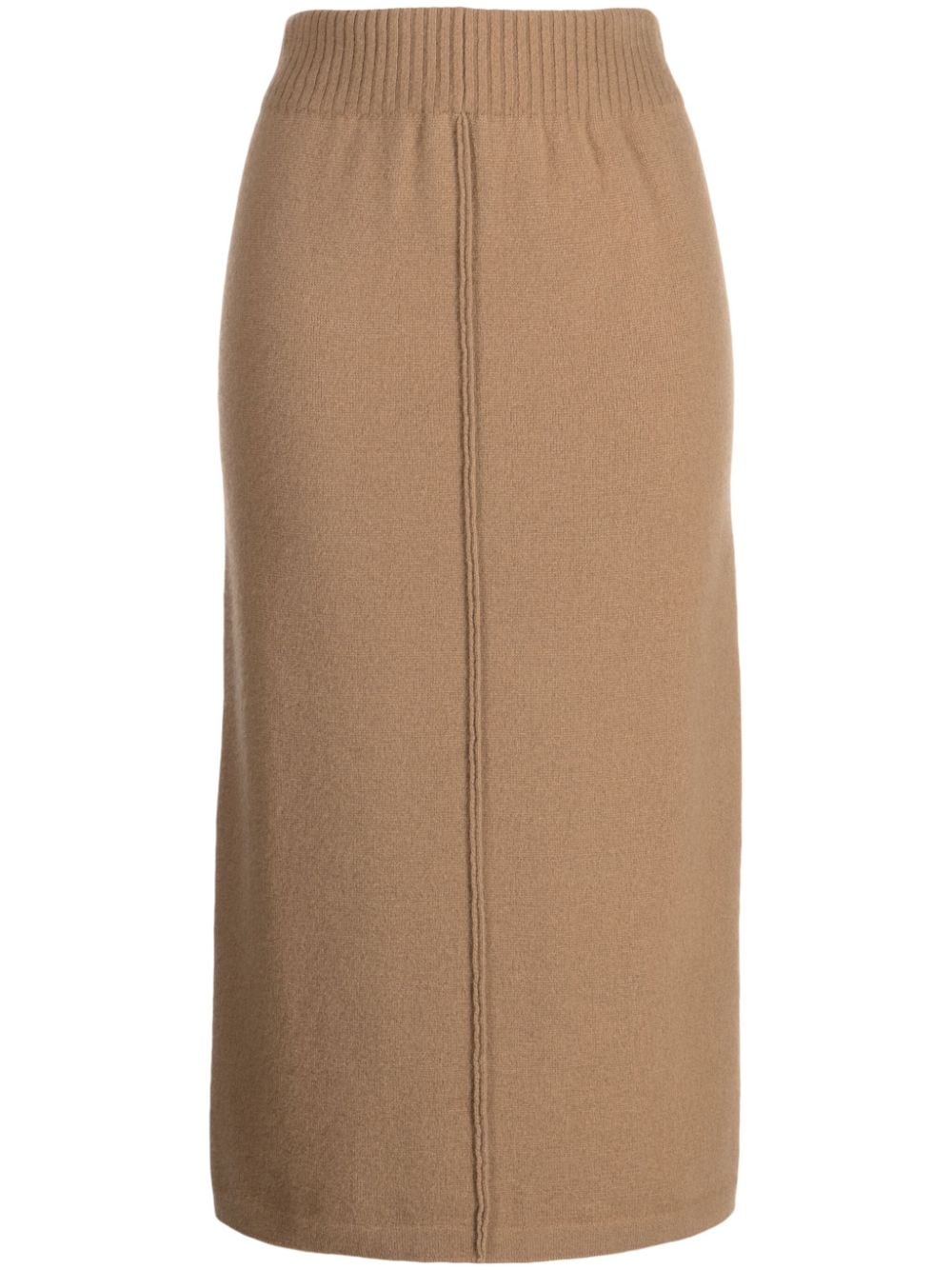Pringle of Scotland elasticated-waist wool-cashmere blend skirt - Brown von Pringle of Scotland