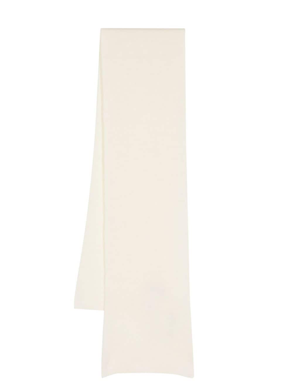 Pringle of Scotland fine-ribbed cashmere scarf - White von Pringle of Scotland