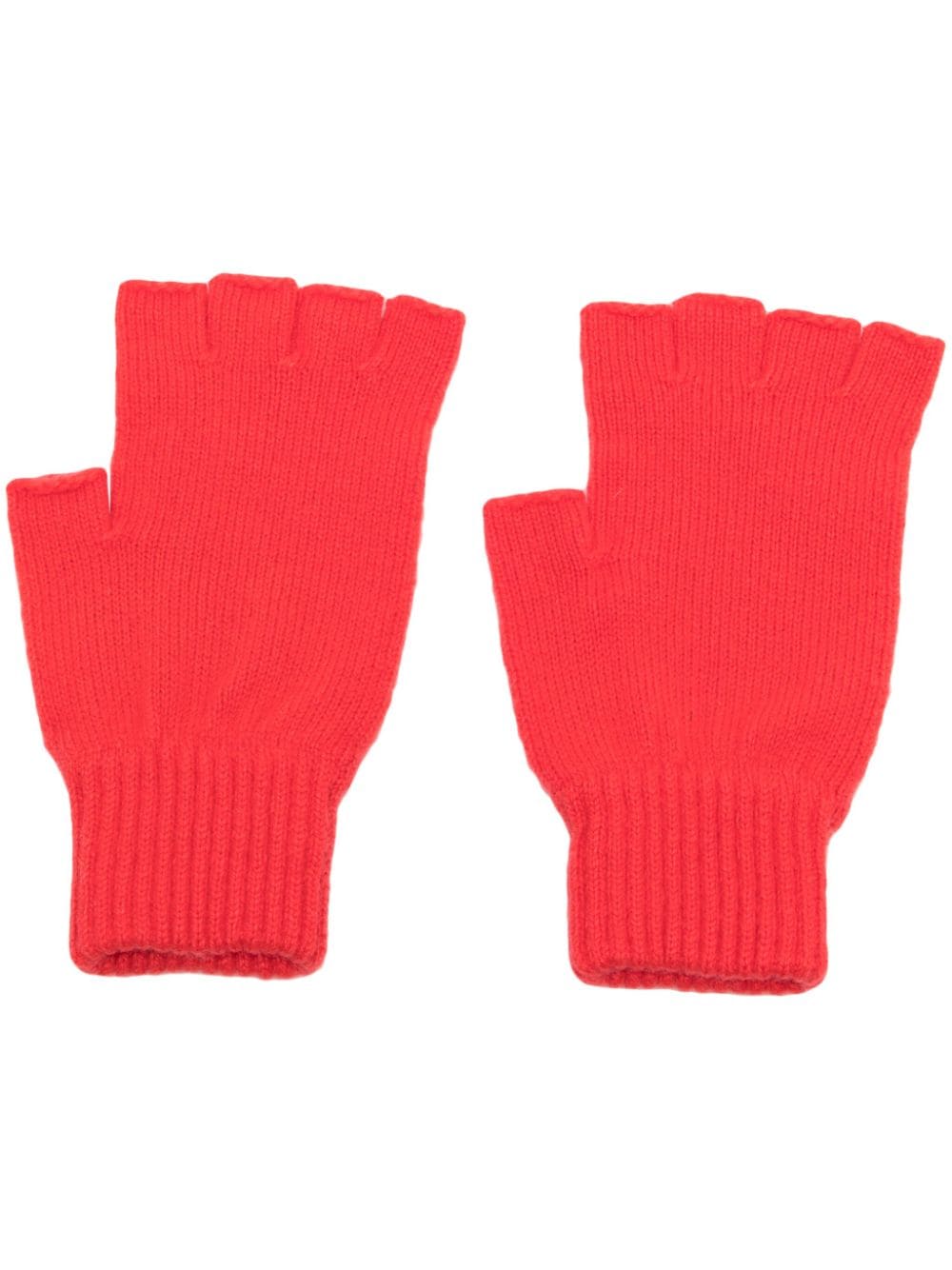 Pringle of Scotland fingerless cashmere gloves - Orange von Pringle of Scotland