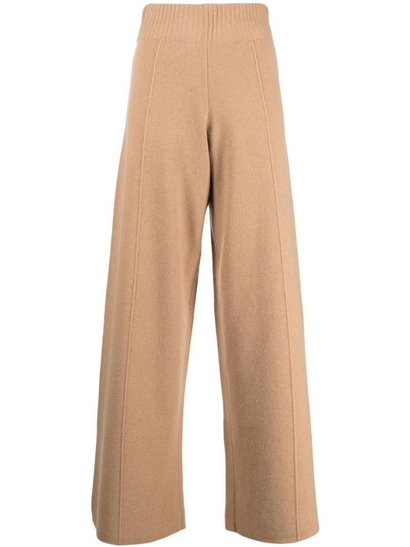 Pringle of Scotland high-waisted knitted trousers - Brown von Pringle of Scotland