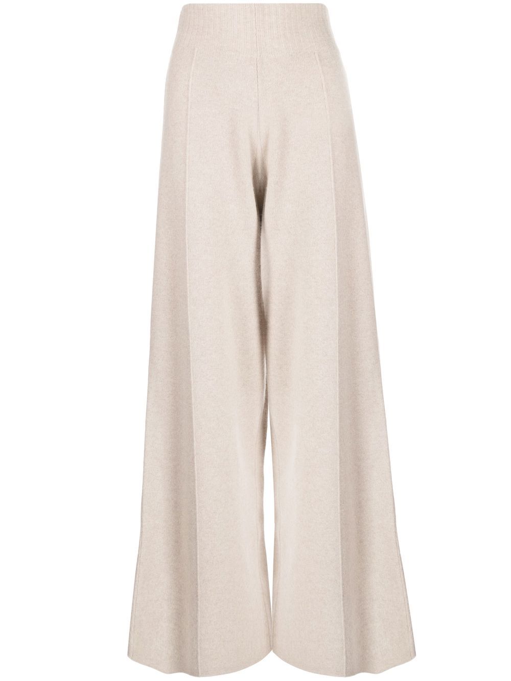 Pringle of Scotland high-waisted knitted trousers - Neutrals von Pringle of Scotland