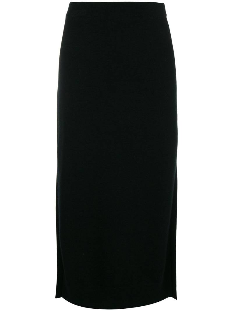 Pringle of Scotland knitted midi skirt - Black von Pringle of Scotland