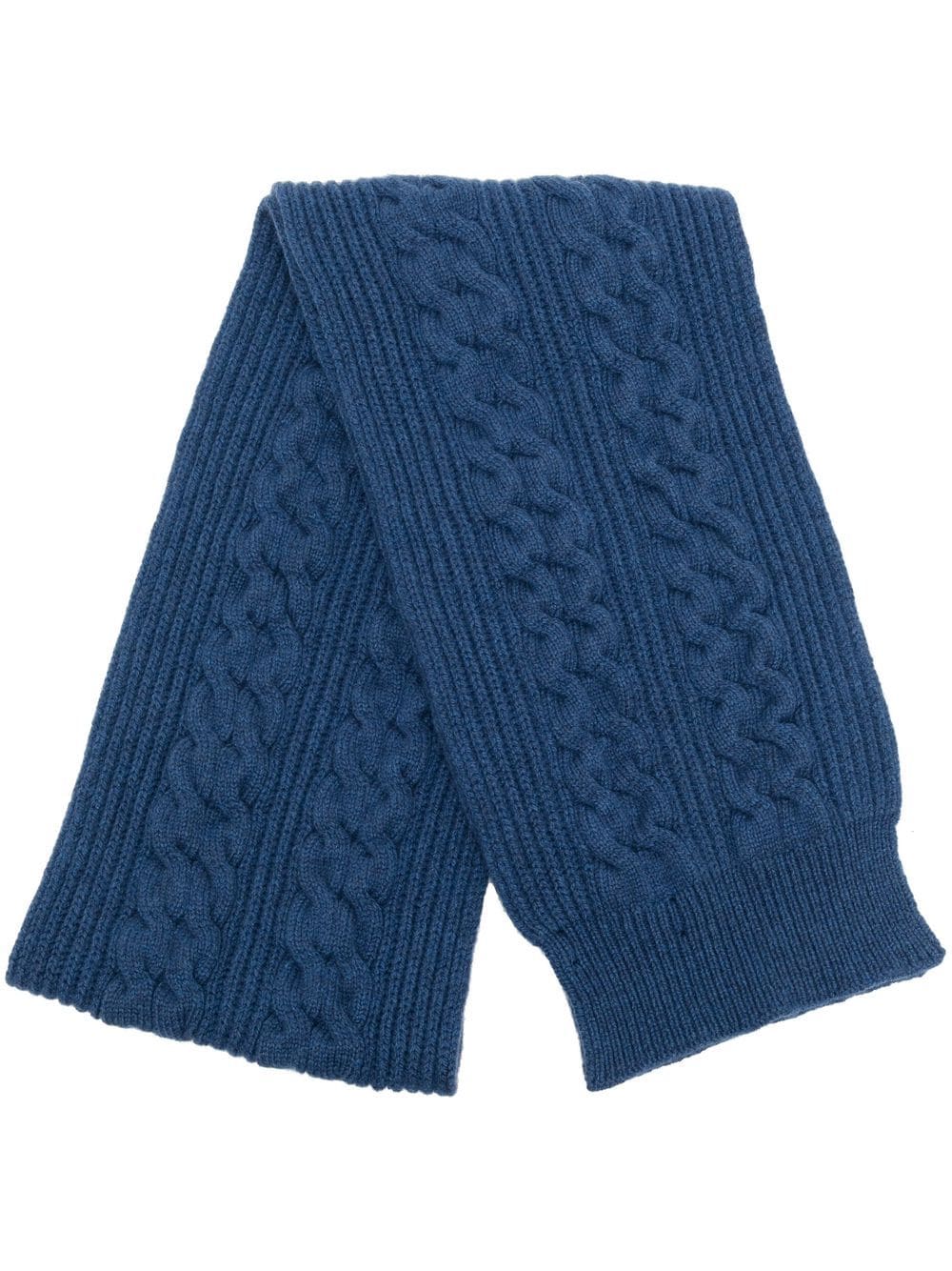 Pringle of Scotland ribbed cable-knit scarf - Blue von Pringle of Scotland