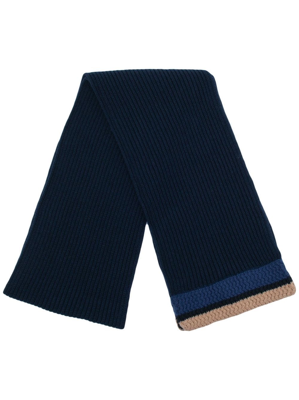 Pringle of Scotland tipped wool-cashmere scarf - Blue von Pringle of Scotland