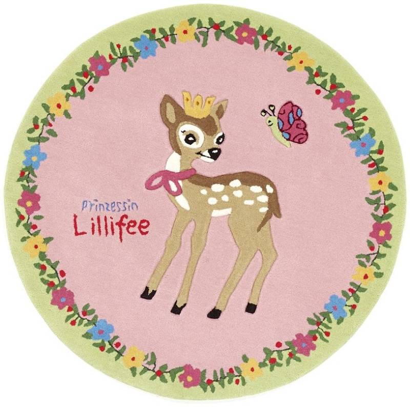Prinzessin Lillifee Kinderteppich »LI-2935-01«, rund, 10 mm Höhe, Konturschnitt, brillante Farben, Kinderzimmer von Prinzessin Lillifee