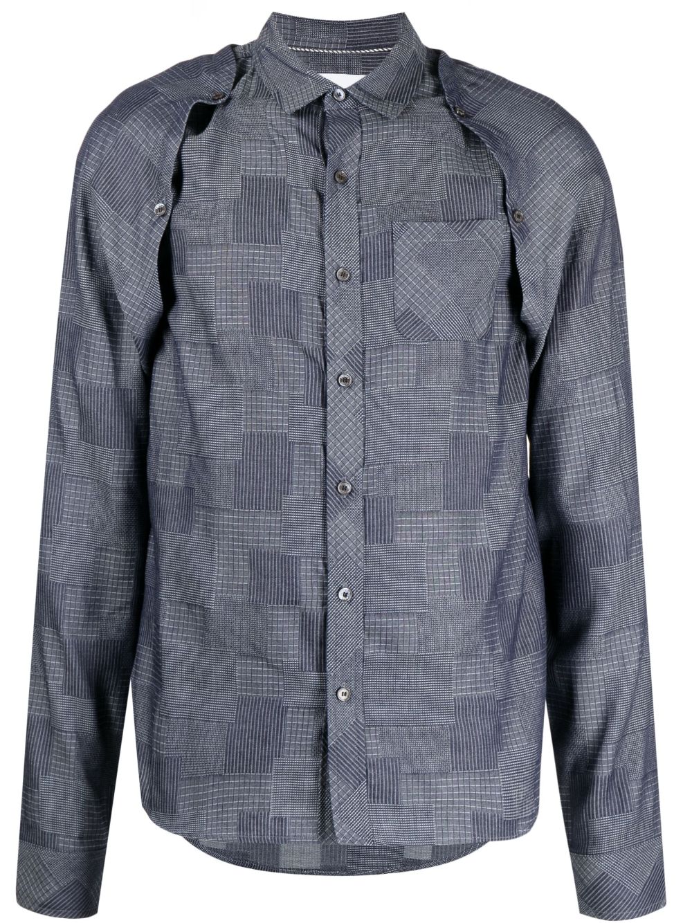 Private Stock The Dorian detachable-sleeve shirt - Blue von Private Stock