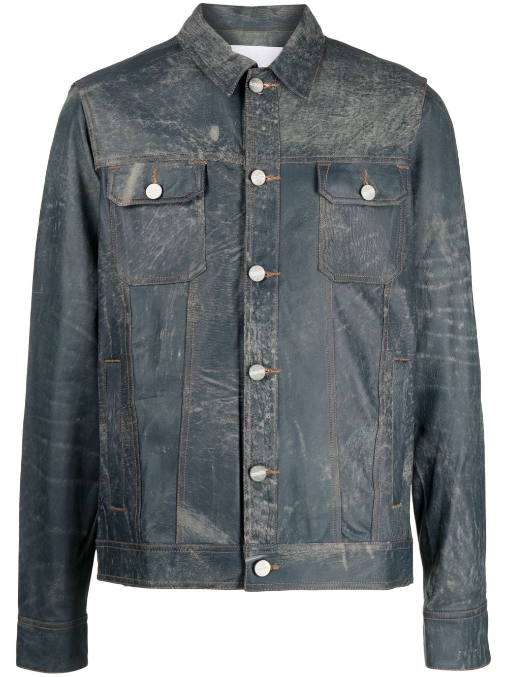 Private Stock The François distressed-effect jacket - Blue von Private Stock