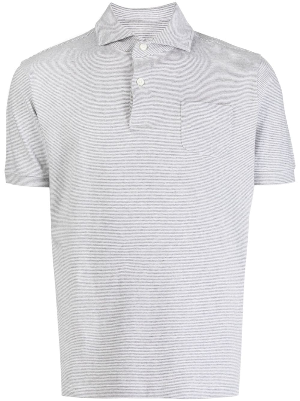 Private Stock The Leopold striped polo shirt - Grey von Private Stock