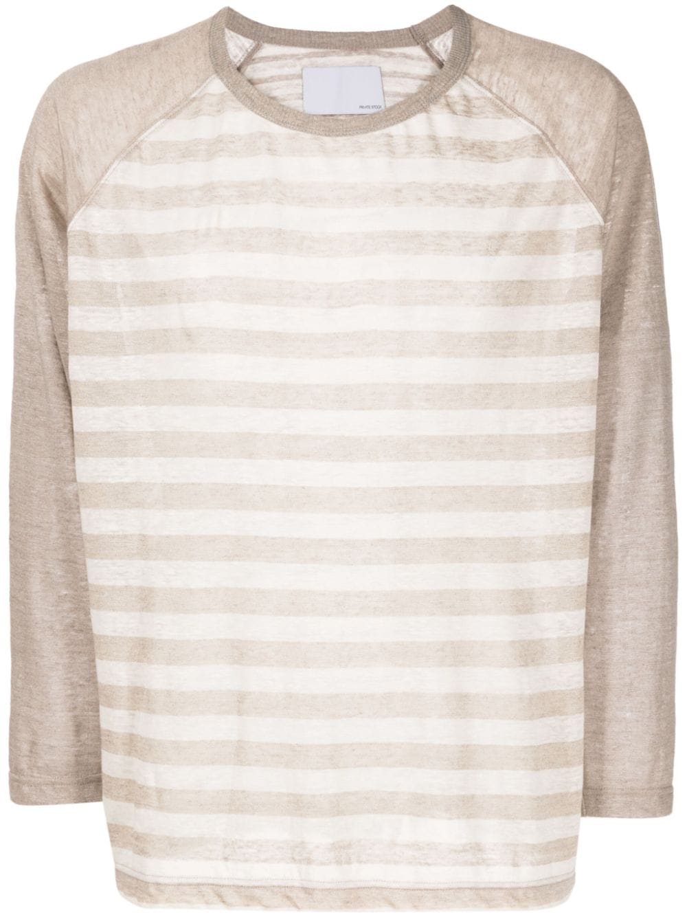 Private Stock striped linen jumper - Brown von Private Stock