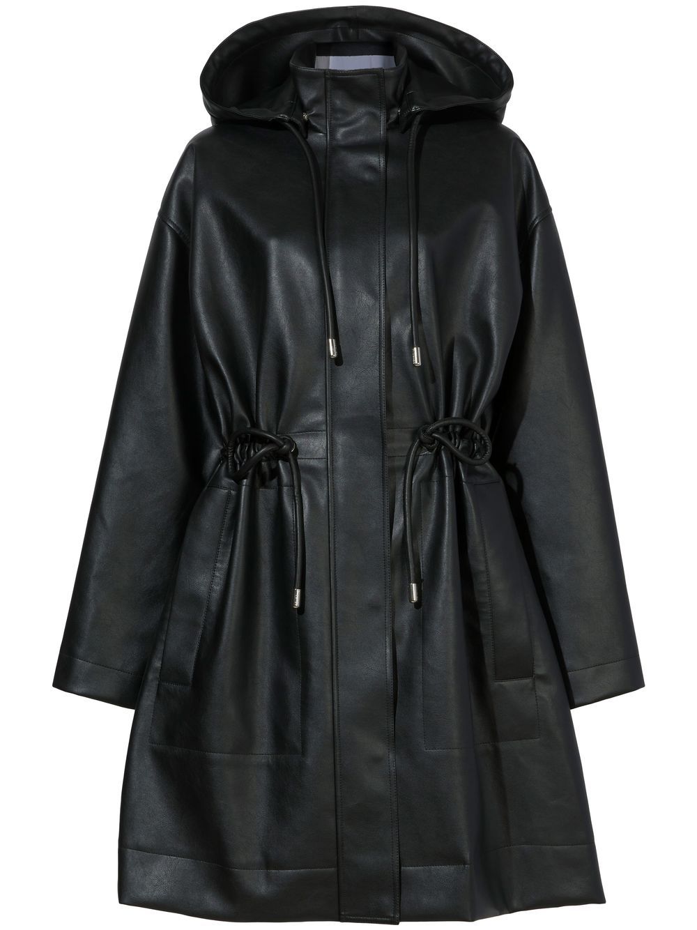 Proenza Schouler White Label hooded faux leather parka - Black von Proenza Schouler White Label