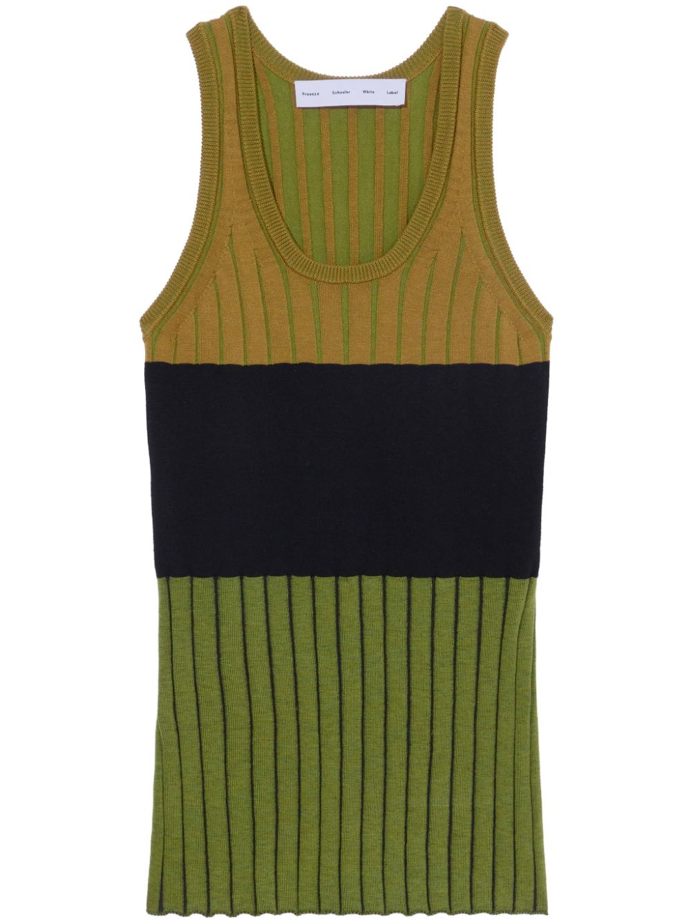 Proenza Schouler White Label Parker ribbed-knit tank top - Green von Proenza Schouler White Label