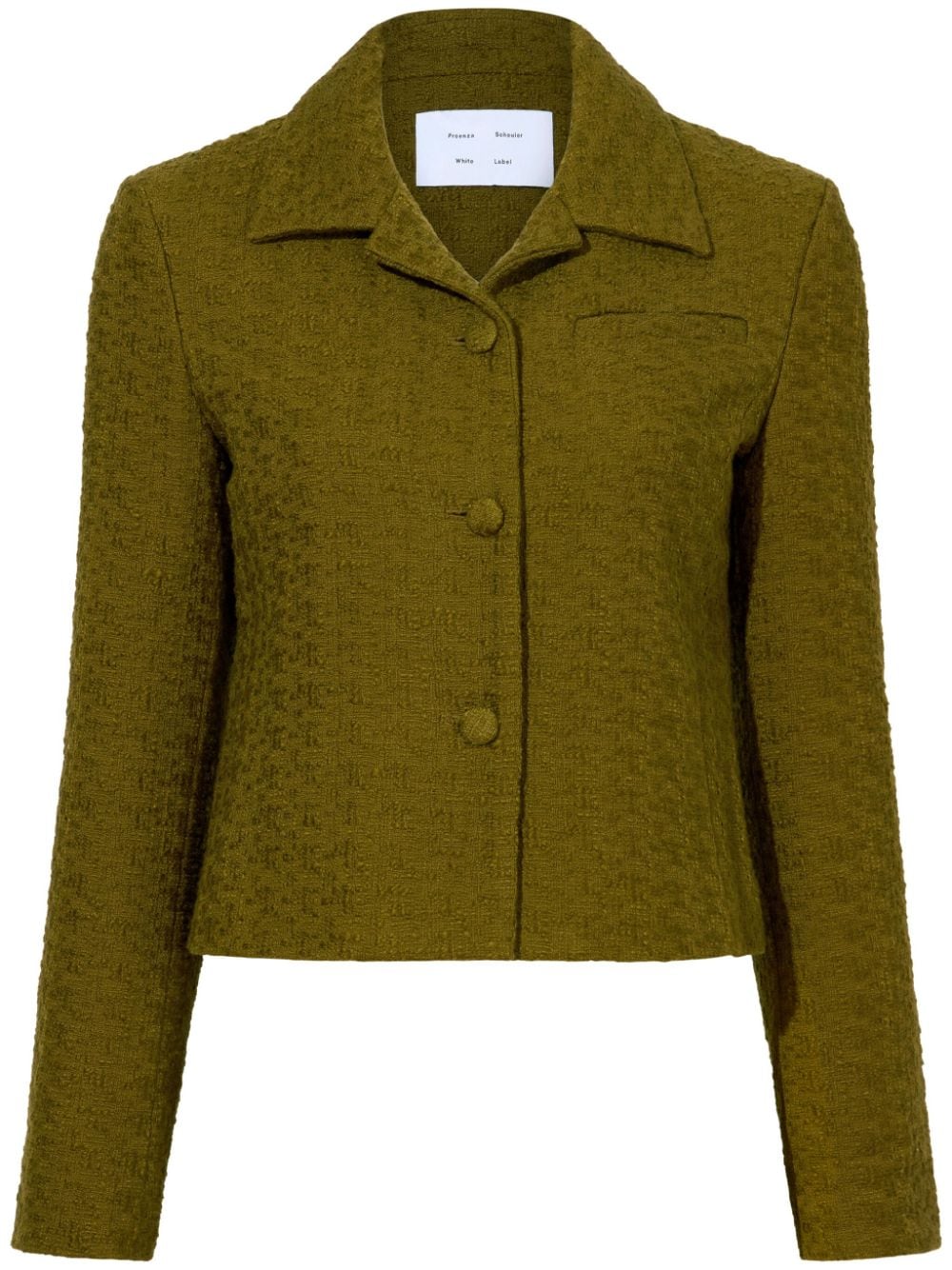 Proenza Schouler White Label Quinn tweed jacket - Green von Proenza Schouler White Label